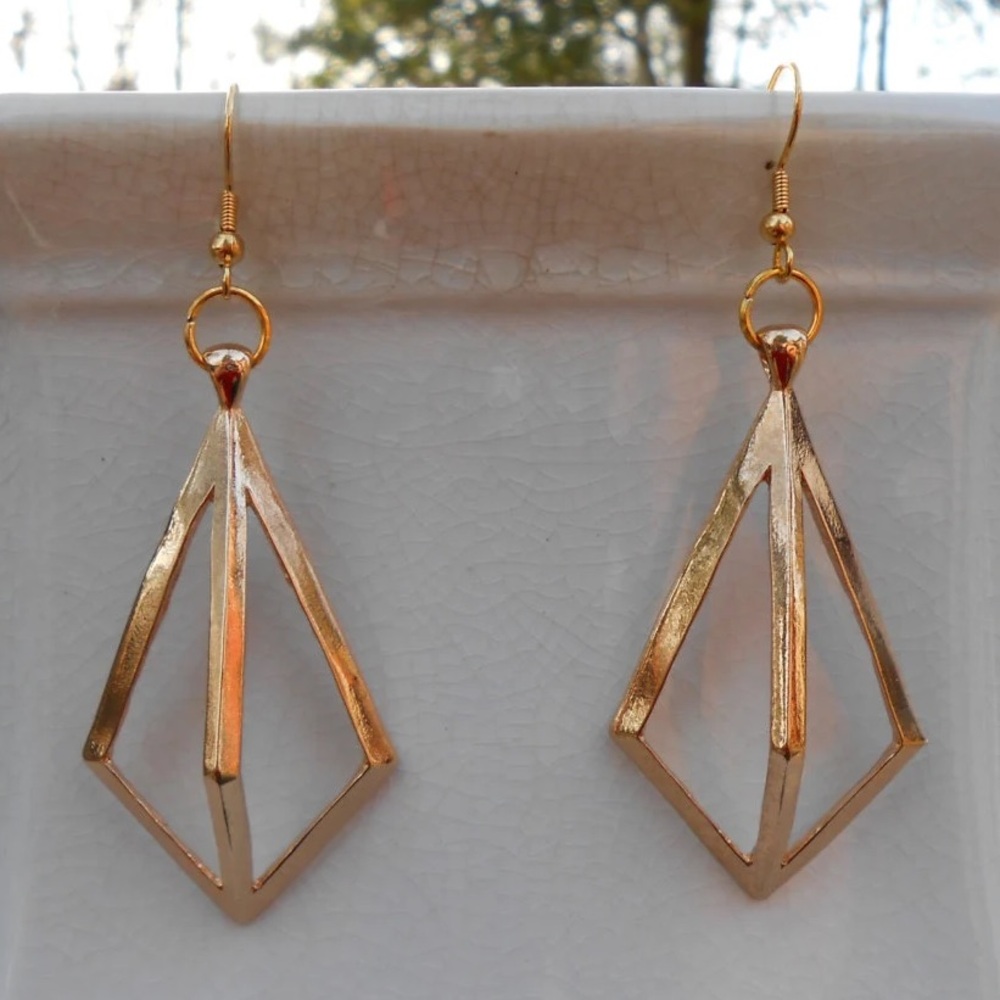 New Triangle Earrings Geometric Earrings Triangle Jewelry Statement Earrings